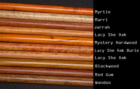 DRILL CANES: Wood Types