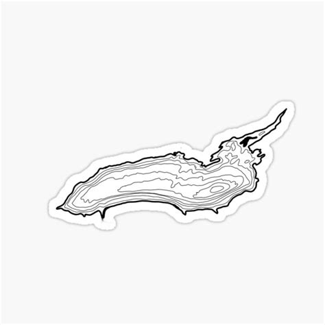 "Lake Ontario Depth map" Sticker for Sale by GhostieCatto | Redbubble