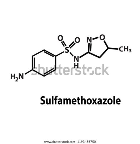 Vektor Stok Sulfamethoxazole Chemical Structure (Tanpa Royalti) 1193488750 | Shutterstock