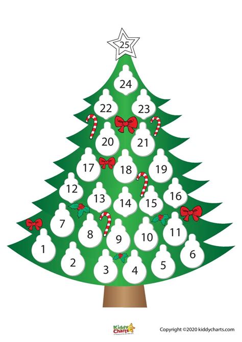 Printable Countdown Christmas Calendar - kiddycharts.com