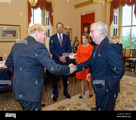 Mitch McConnell and Boris Johnson ca. 22 September 2021 Stock Photo - Alamy