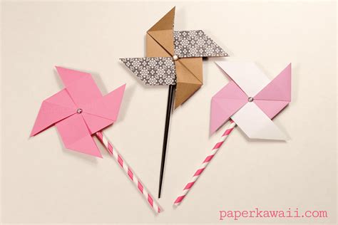 Traditional Origami Pinwheel Video Tutorial - Paper Kawaii