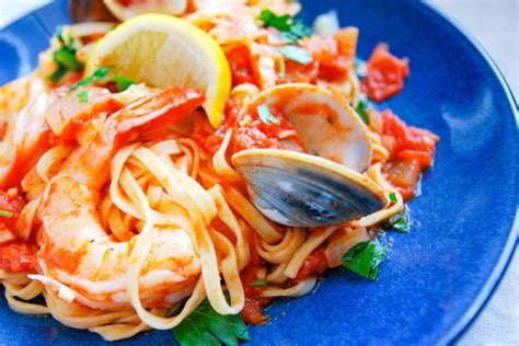 Spicy Shrimp and Clam Pasta