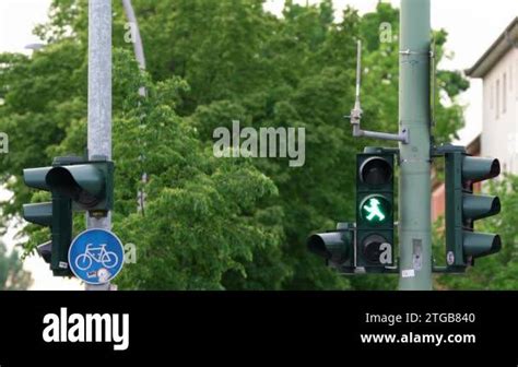 Pedestrian Traffic Light in Berlin. Green Ampelmann turning Red. Unique Pedestrian Traffic ...