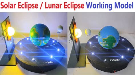 solar eclipse - lunar eclipse - earth rotation working model science ...