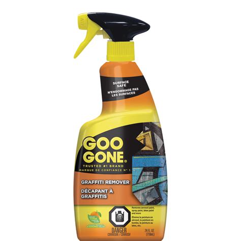 Goo Gone Graffiti Remover, Safe for Use on Concrete, Brick, Glass ...