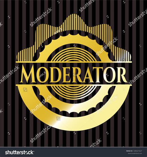 Moderator Gold Badge Emblem: vector de stock (libre de regalías ...