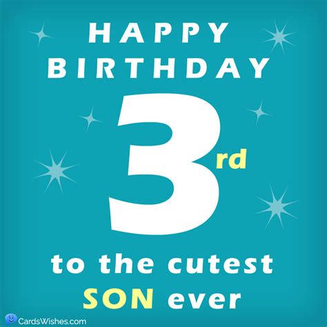 Happy 3rd Birthday Wishes for 3-Year-Old Baby