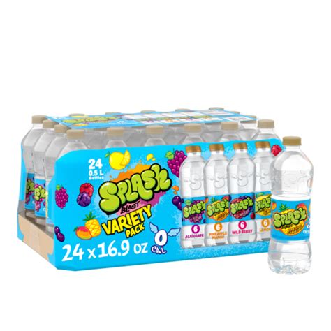 Splash Refresher™ Variety Flavored Water Beverage 16.9 Fl Oz Plastic Bottles (24 Pack)