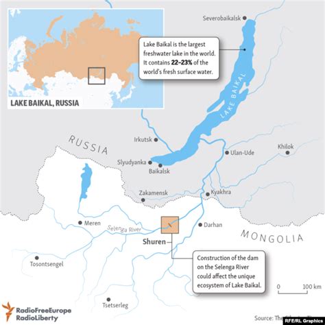 Lake Baikal On World Map – Map Vector