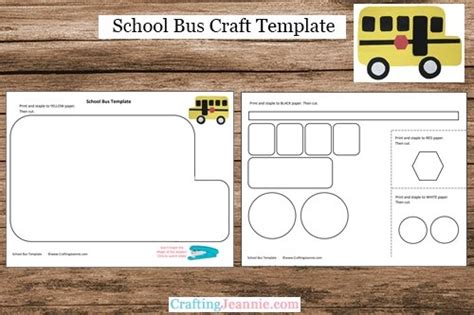 School Bus Craft (Free Template) - Crafting Jeannie