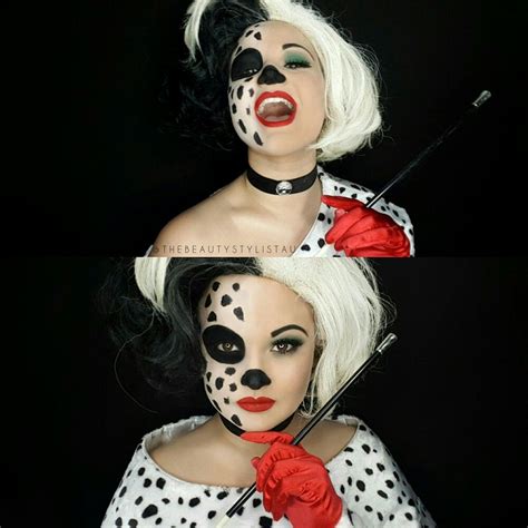 Cruella makeup by The Beauty Stylist @thebeautystylistau ♡ Disney Villain Party, Villains Party ...