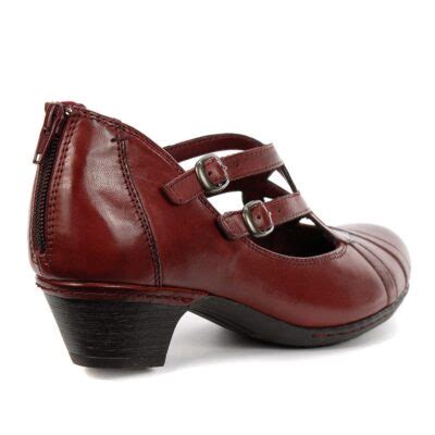 Rockport Women's Abbott Curvy Shoe Red/Leather CH3431 - WOOKI.COM