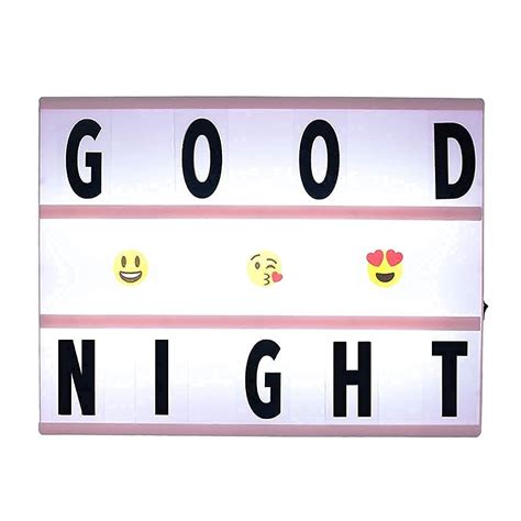 Buy A4 Cinema Light Box with 215 Colored Letters & Numbers & Emojis,DIY Light Box Letter for ...