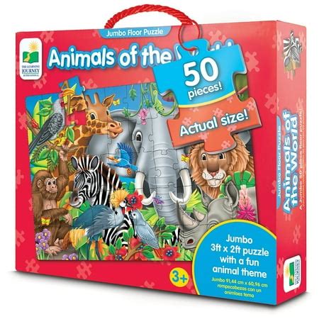 Jumbo Floor Puzzles, Animals of the World - Walmart.com