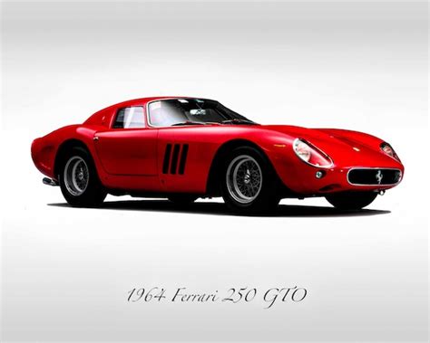 Classic Cars 1964 Ferrari GTO 250 Print | Etsy