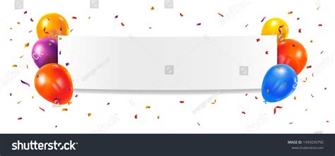 Happy Birthday Banner Balloons Vector Illustration Stock Vector (Royalty Free) 1495030790 ...