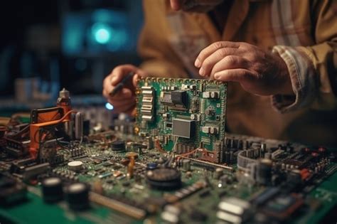 Premium AI Image | A close up of a person working on a computer ...