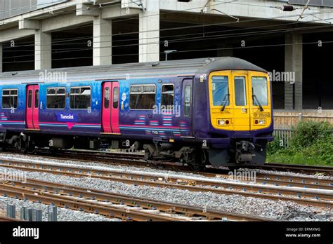 A class 319 Thameslink train at Luton station, Bedfordshire, England ...