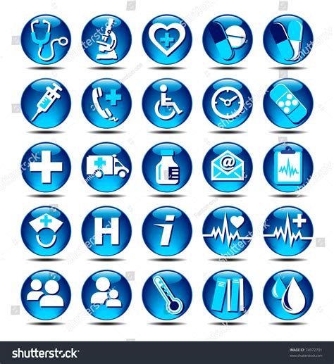 Health Care Icons - Raster Version Stock Photo 74972701 : Shutterstock