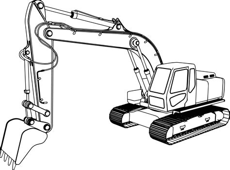 Inspired Picture of Excavator Coloring Page - entitlementtrap.com