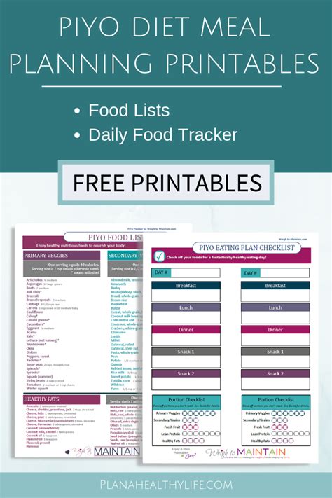 Review: PiYo Meal Plan Diet for Weight Loss with Free Printables — PLAN ...