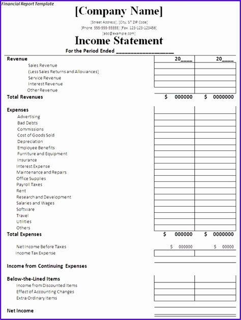 6 Treasurer Report Template Excel - Excel Templates