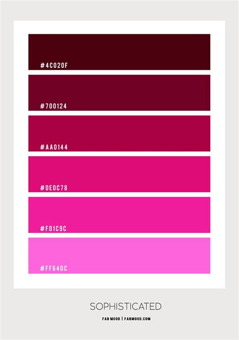 Dark Pink and Magenta Colour Palette #85 | Color palette pink, Brand ...