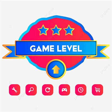 Levels Game Clipart PNG Images, Game Level Design Vector Illustration ...