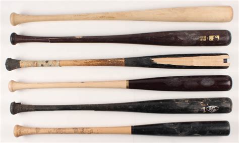 Lot of (6) Assorted Game-Used Baseball Bats | Pristine Auction