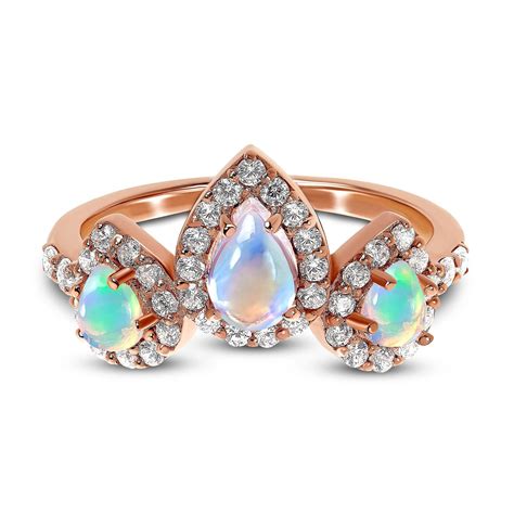 Moonstone Opal Ring - Eternity in 2021 | Engagement rings opal, Opal ...