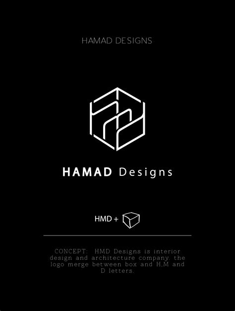 HAMAD DESIGNS CONCEPT: HMD Designs is interior design and architecture company. the logo merge ...