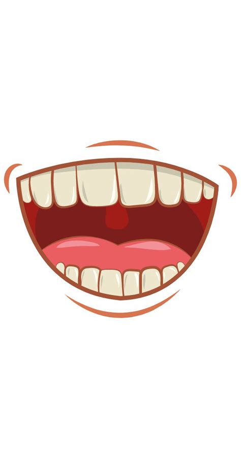 Laughing Mouth with Teeth | Tooth cartoon, Cartoon mouths, Birthday background wallpaper