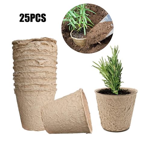 3" Transplant Pots Plants Plantable Seed Starter Cups Biodegradable ...