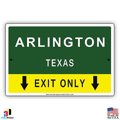 Arlington, Texas Highway Exit Novelty State City Aluminum Metal Sign | eBay