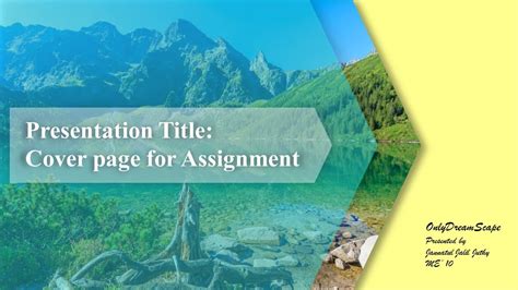 Best PowerPoint Presentation - Cover Page Layout / Cover page for assignment / Use Path Tool in ...