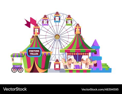 Entertainment park activity for happy kids Vector Image