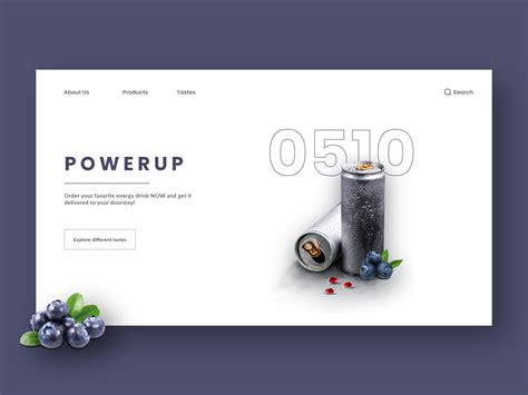 POWERUP ENERGY DRINK by Akram on Dribbble