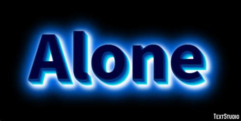 Alone Text Effect and Logo Design Word