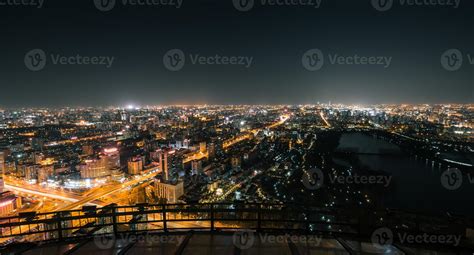 High angle view of Beijing cityscape at night 1074189 Stock Photo at Vecteezy