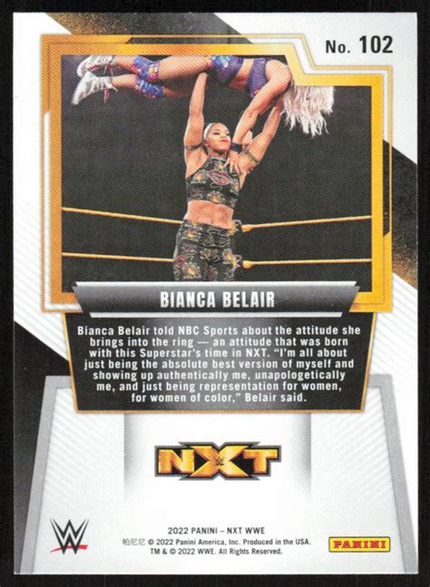 Bianca Belair 2022 Panini WWE NXT # 102 NXT Alumni NXT — Collectible Craze America