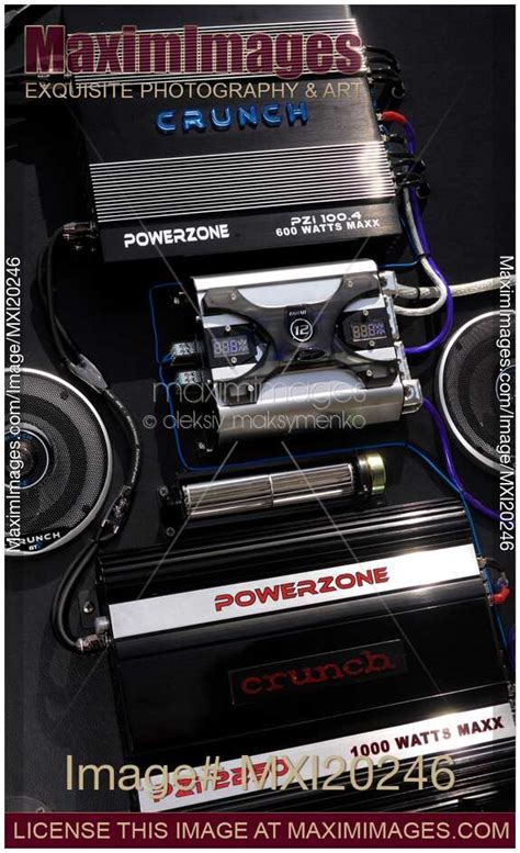 Stock photo: Car audio system components closeup | MaximImages