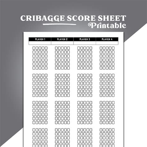 Cribbage Score Sheets, Cribbage Scoring, Cribbage Scoring Aid ...