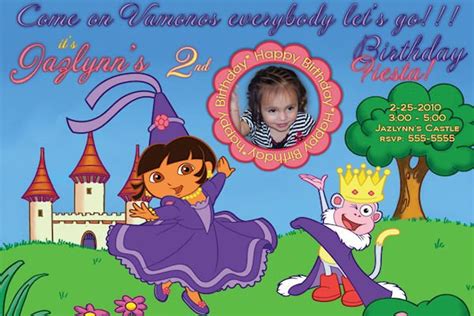 Dora Birthday Invitations Ideas | FREE Printable Birthday Invitation Templates - Bagvania