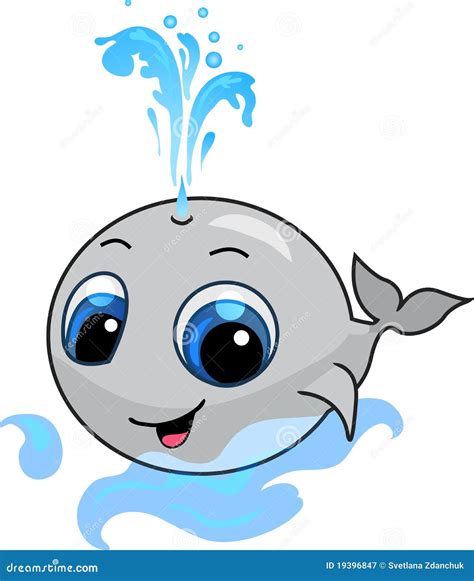 Smiling Baby Whale Cartoon Illustration | CartoonDealer.com #19396847