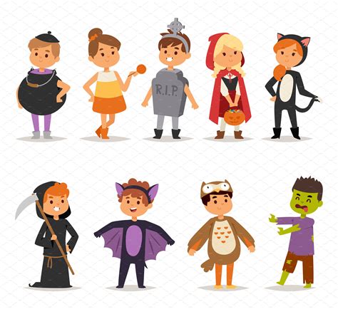 Carnival halloween costume kids | People Illustrations ~ Creative Market