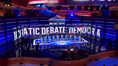 NBC's debate stage design creates outline of race's prize using LED ...