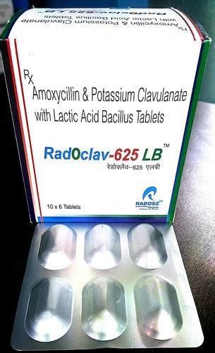 RadOclav -625 LB Antibiotic Tablets ( Amoxi + Clav 625 Lb ), Packaging Type: Aluminium-Aluminium ...