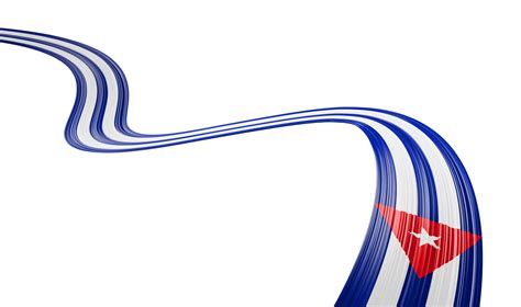 Free Cuba or Cuban flag wavy abstract ribbon background. 3d ...