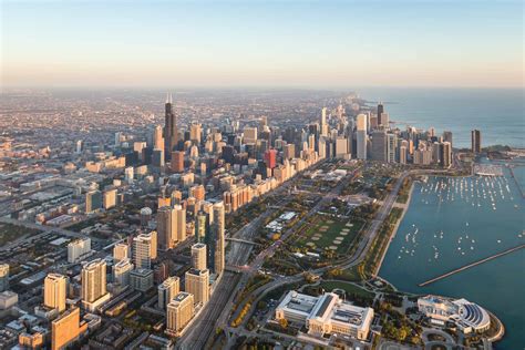 Chicago Aerial Skyline Sunrise - Toby Harriman